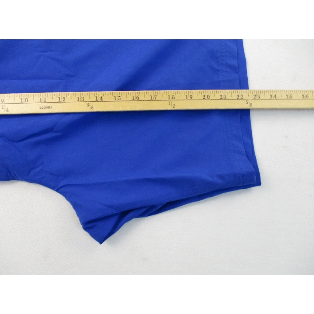 Nike Golf Shorts Men 42 Blue Flat Front Performance Stretch Swoosh Logo Utility